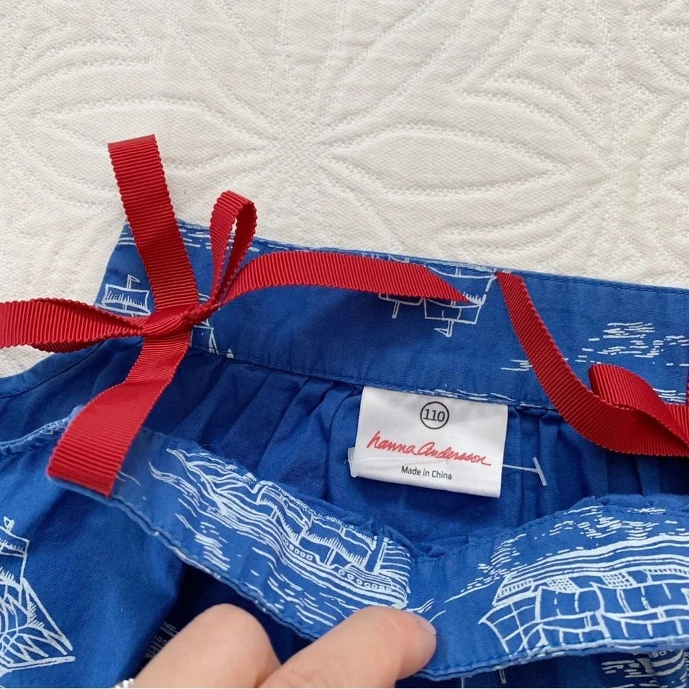 Hanna Andersson Girls' Summer Shift‎ Dress, Nautical Ships